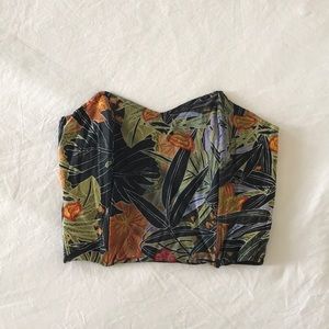 VTG Tropical print bustier top